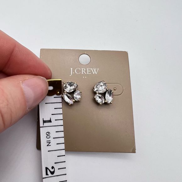 NWT J. Crew Crystal Studs Cocktail Party Wedding - Picture 4 of 4